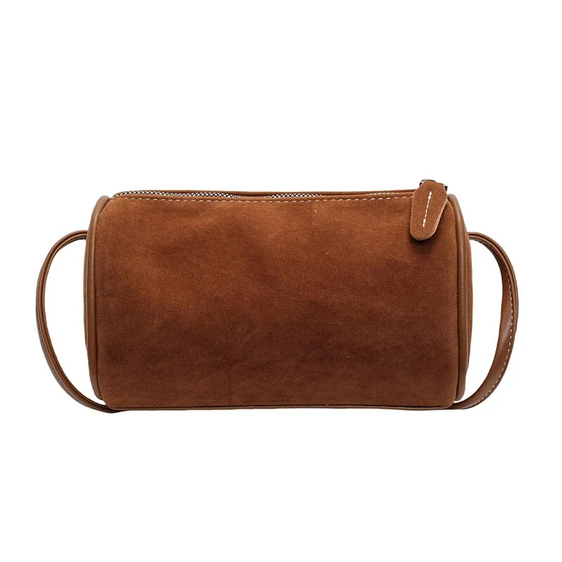 Genți de umăr Boston solide de modă, piele de căprioară artificială, simple, de înaltă calitate, compacte, versatile, genți crossbody pentru femei 2024, ocazional, la reducere