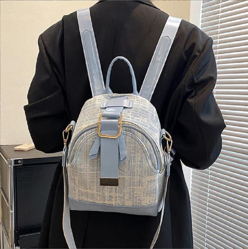 Rucsac din denim cu imprimare la modă nouă, genți de umăr de călătorie de capacitate mare, ocazional, multifuncțional, geantă crossbody