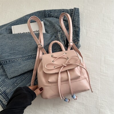 Rucsac pentru femei PU Mici Adolescente Moda Timp liber Fermoar Geanta de umar Rucsac de mare capacitate Femei Mini Rucsac de scoala