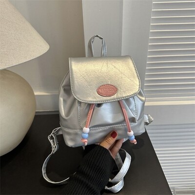 Rucsac de mână din piele PU, retro, cu fermoar moale, genți de școală pentru fete, drăguț, geantă de umăr