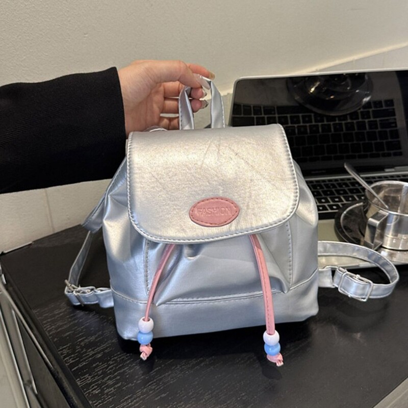 Rucsac de mână din piele PU, retro, cu fermoar moale, genți de școală pentru fete, drăguț, rucsac mic, geantă de umăr