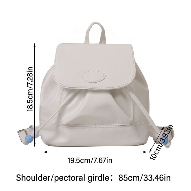 Rucsac de mână din piele PU, retro, cu fermoar moale, genți de școală pentru fete, drăguț, rucsac mic, geantă de umăr