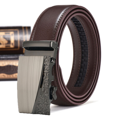 Novi muški kožni remen od legure od 3,5 cm s automatskom kopčom Posao, slobodno vrijeme Remen za mlade srednje i starije osobe Dizajnerski remen za muškarce