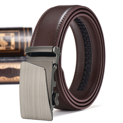 Novi muški kožni remen od legure od 3,5 cm s automatskom kopčom Posao, slobodno vrijeme Remen za mlade srednje i starije osobe Dizajnerski remen za muškarce