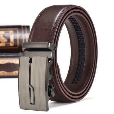 Novi muški kožni remen od legure od 3,5 cm s automatskom kopčom Posao, slobodno vrijeme Remen za mlade srednje i starije osobe Dizajnerski remen za muškarce