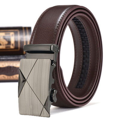 Novi muški kožni remen od legure od 3,5 cm s automatskom kopčom Posao, slobodno vrijeme Remen za mlade srednje i starije osobe Dizajnerski remen za muškarce