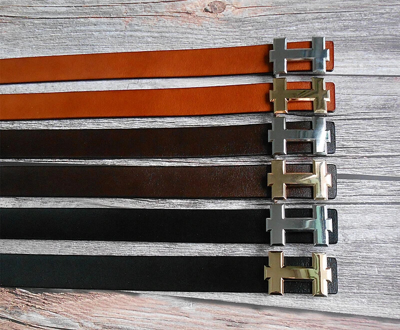 Curea pentru femei și bărbați din piele de vacă, de designer, din piele naturală, cu cataramă de lux, blugi, brâu de talie de bună calitate H