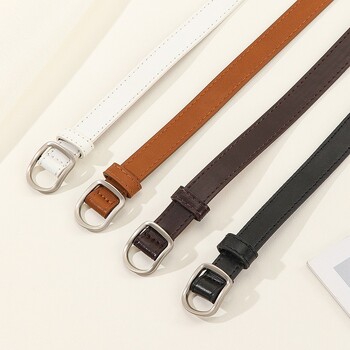 Lazy Belt Casual Απλή διάτρητη γυναικεία ζώνη σε συνδυασμό με τζιν Ανδρική ζώνη Pu δερμάτινη ζώνη