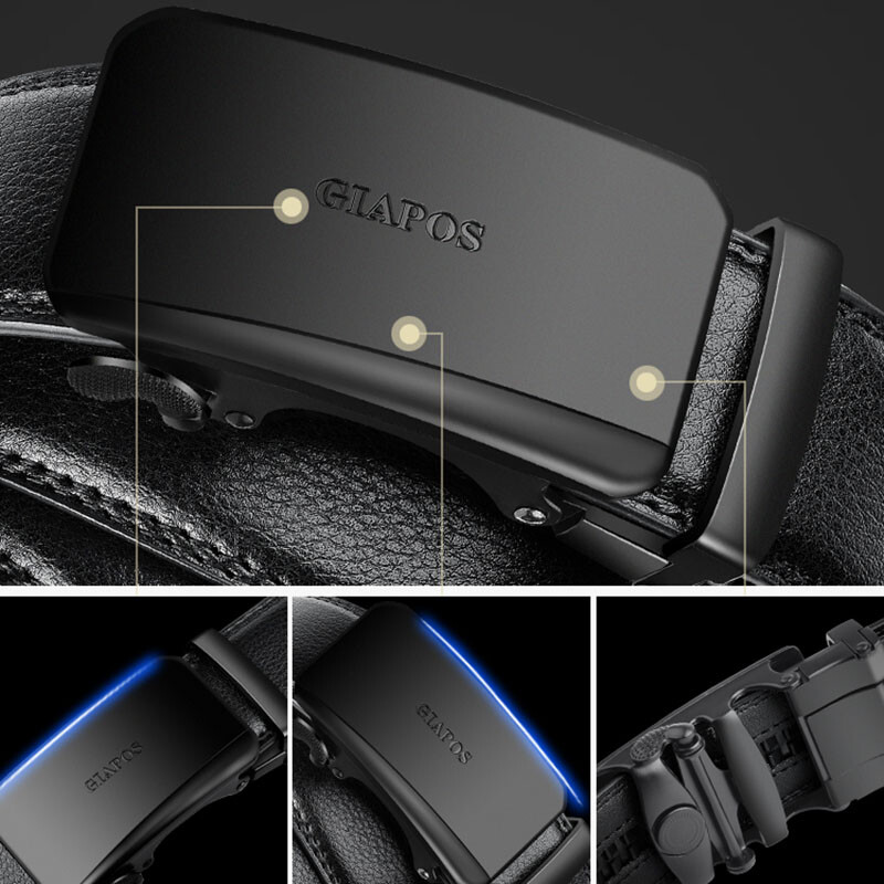 Plus Dimensiune Mare 130 140 150cm Bărbați Cureaua Unisex Curele din piele naturală Femei din aliaj negru cu cataramă automată Curea în talie Moda 2024