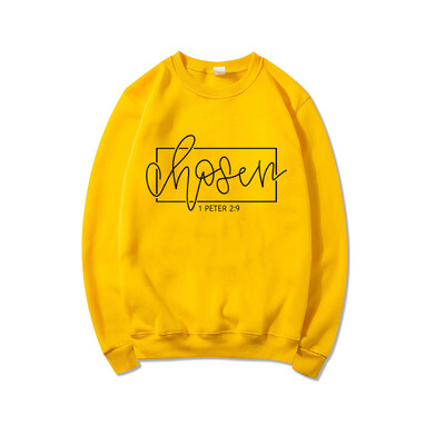 Hanorac ales 1 Petru 2:9 Îmbrăcăminte creștină Hanorace religioase Pulovere pentru femei Hanorace grafice Top Tu ești ales Cadou