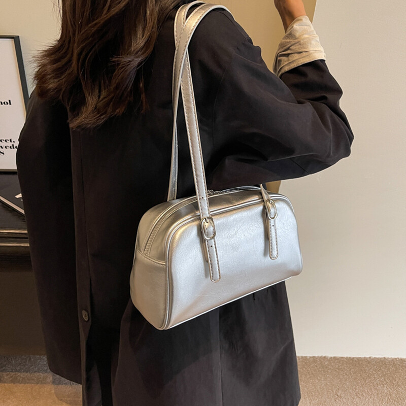 Ženska ležerna torbica na rame Jednobojna velika torba s podesivim remenom Torba preko ramena Torba ispod pazuha za posao Kupovina Putovanja