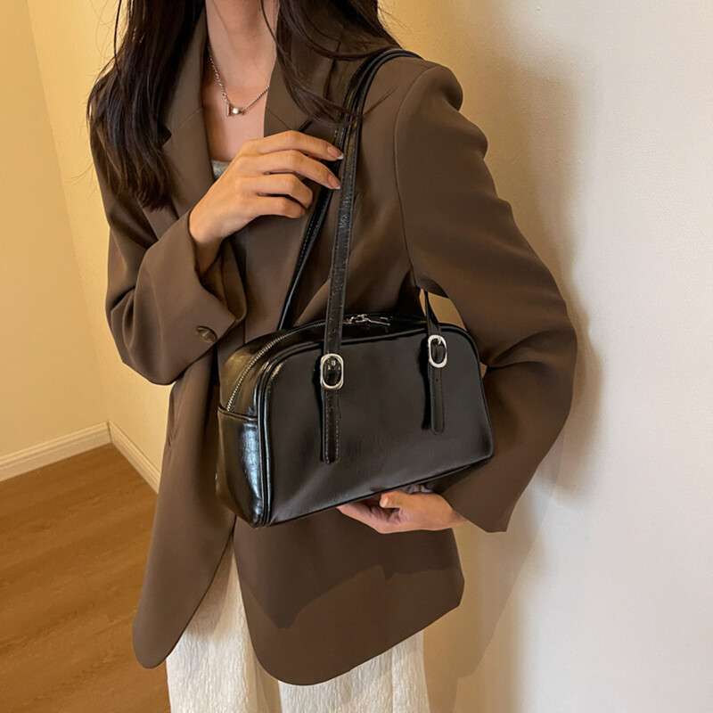 Ženska ležerna torbica na rame Jednobojna velika torba s podesivim remenom Torba preko ramena Torba ispod pazuha za posao Kupovina Putovanja