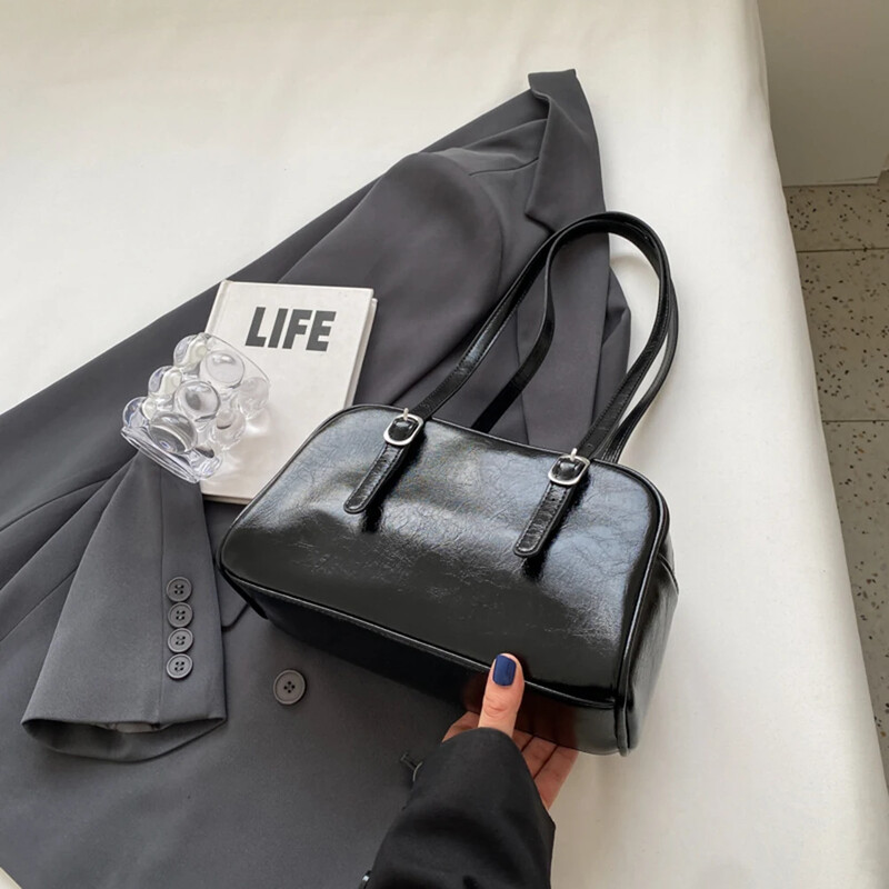 Ženska ležerna torbica na rame Jednobojna velika torba s podesivim remenom Torba preko ramena Torba ispod pazuha za posao Kupovina Putovanja