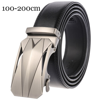 LONG Size 180 170 160 150 140 130cm Belt Plus Size Silver Metal Automatic Buckle Ανδρικές ζώνες για επαγγελματικό τζιν παντελόνι