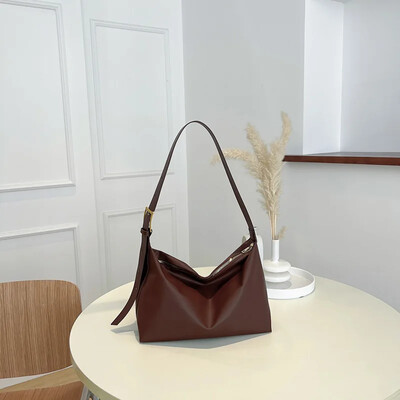 Geantă de mână Boston din piele PU cu design de pernă vintage pentru femei, ocazional, genți de umăr de mare capacitate, genți pentru cumpărători de modă