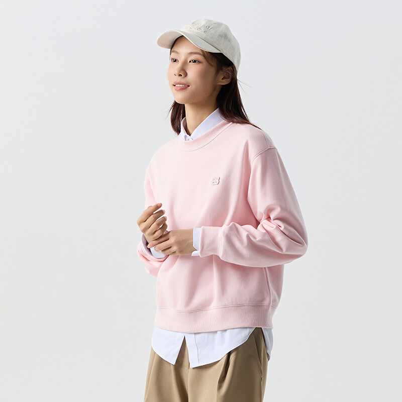 Semir Hoodie Sieviešu Vienkāršs, vienkāršs, brīvs izšūts 2025. gada jauns pavasara sieviešu apģērbs ar nolaižamiem pleciem