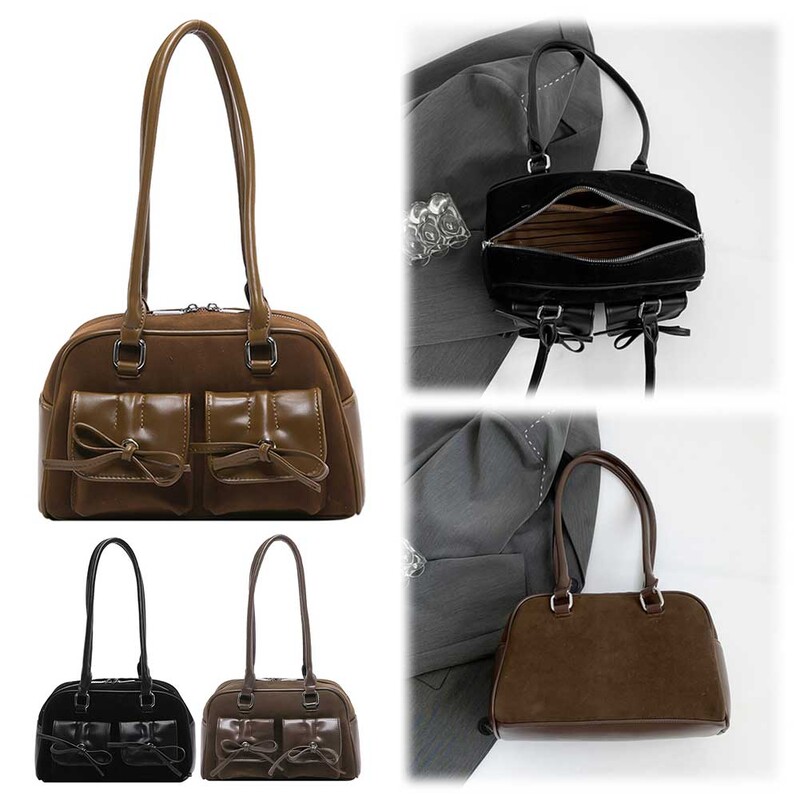 Mākslīgās zamšādas PU ādas plecu soma Mode Jauka bantīte padušu soma Sieviešu soma soma Sievietēm Darbs Iepirkšanās Ceļojumi