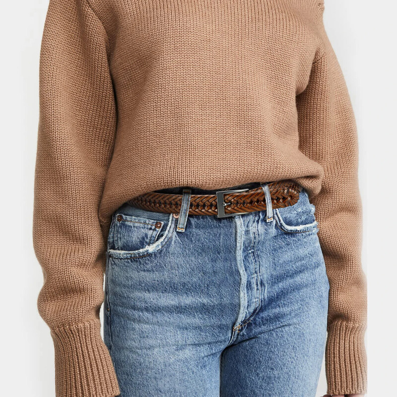 Curele bărbați din piele naturală LUNG Cataramă mare Cataramă automată din metal Cataramă automată împletită de înaltă calitate Vintage Casual pentru blugi Curea pentru femei