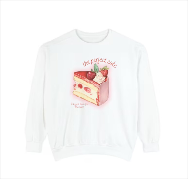 Pulover de patiserie Strawberry Cake pentru brutar, hanorac la modă cu gât, cadou pentru iubitorul de coacere, hanorac Preppy, cadou pentru ea