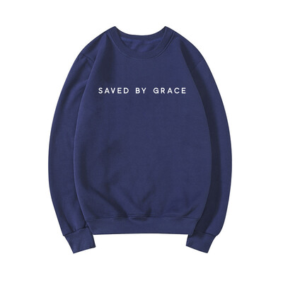 Hanorac Saved By Grace Hanorac crewneck Hanorac Faith Hanorac Christian Apparel Pulovere unisex Streetwear Femei Hanorac