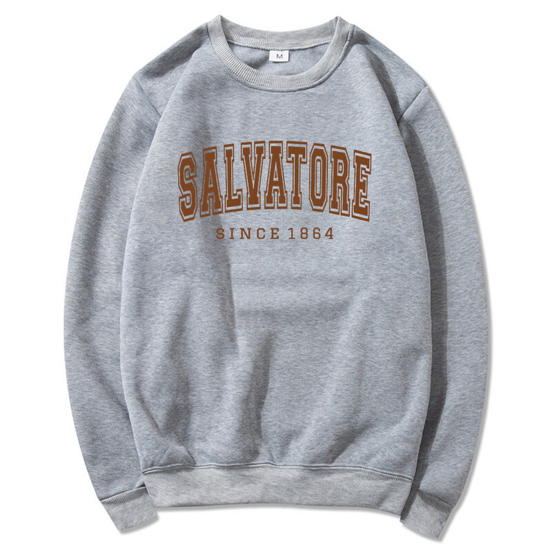 Salvatore Since1864 Hanorac Mystic Falls Hanorac Vampire Diaries Jumper Vintage TVD Damon Stefan Hanorac crewneck Fanii Top
