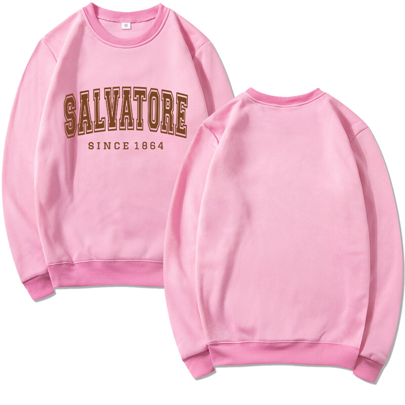 Salvatore Since1864 Hanorac Mystic Falls Hanorac Vampire Diaries Jumper Vintage TVD Damon Stefan Hanorac crewneck Fanii Top
