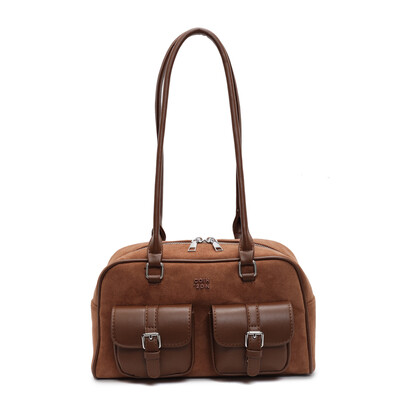 Geantă de umăr vintage pentru femei, din piele PU, geantă de tote ocazională, geantă de mână cu mai multe buzunare, geantă de mână pentru subrat, geantă de lucru pentru călătorie pentru femei