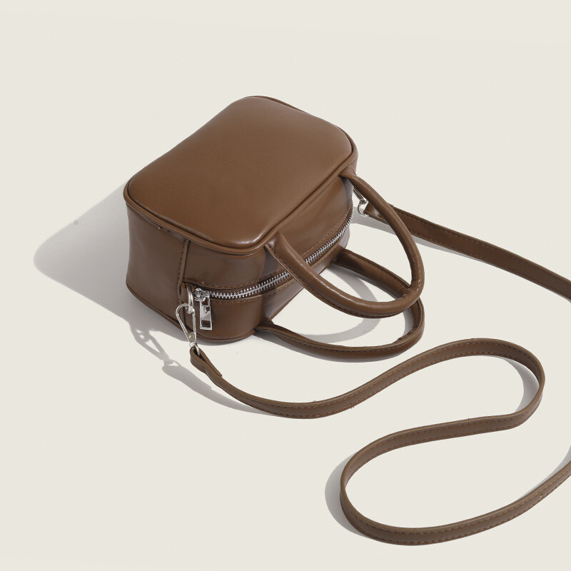 Noua geantă Boston de modă, de culoare solidă, versatilă, geantă de umăr simplă, geantă încrucișată oblică, de mare capacitate