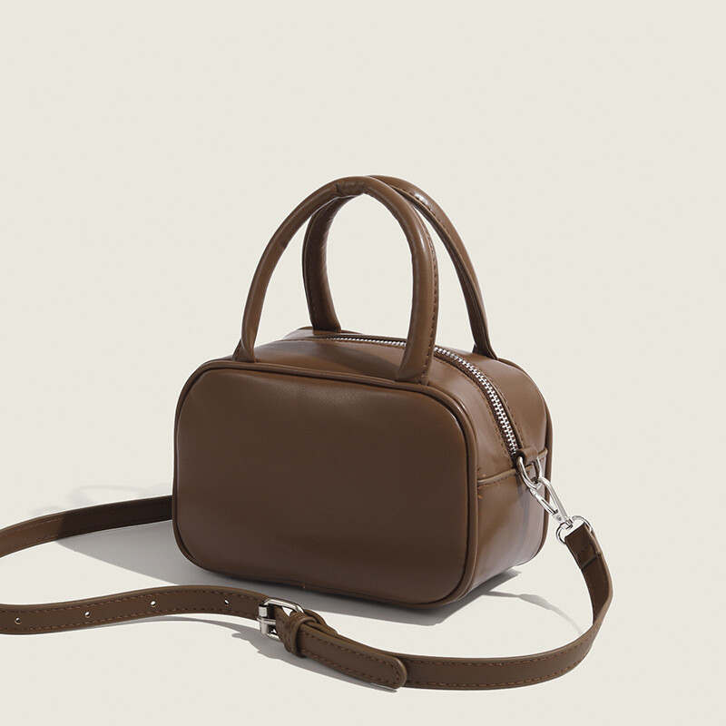 Noua geantă Boston de modă, de culoare solidă, versatilă, geantă de umăr simplă, geantă încrucișată oblică, de mare capacitate