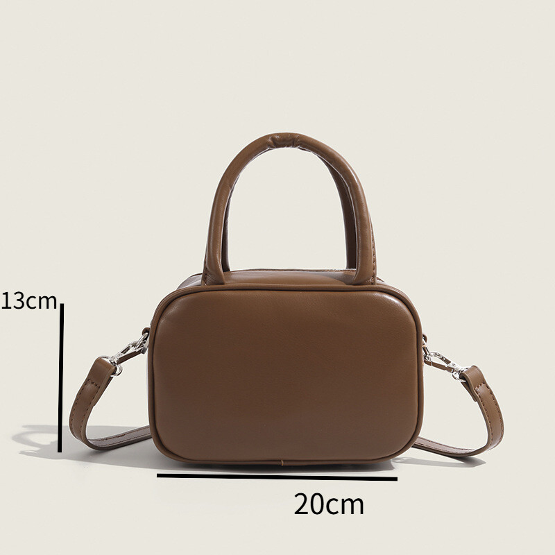 Noua geantă Boston de modă, de culoare solidă, versatilă, geantă de umăr simplă, geantă încrucișată oblică, de mare capacitate