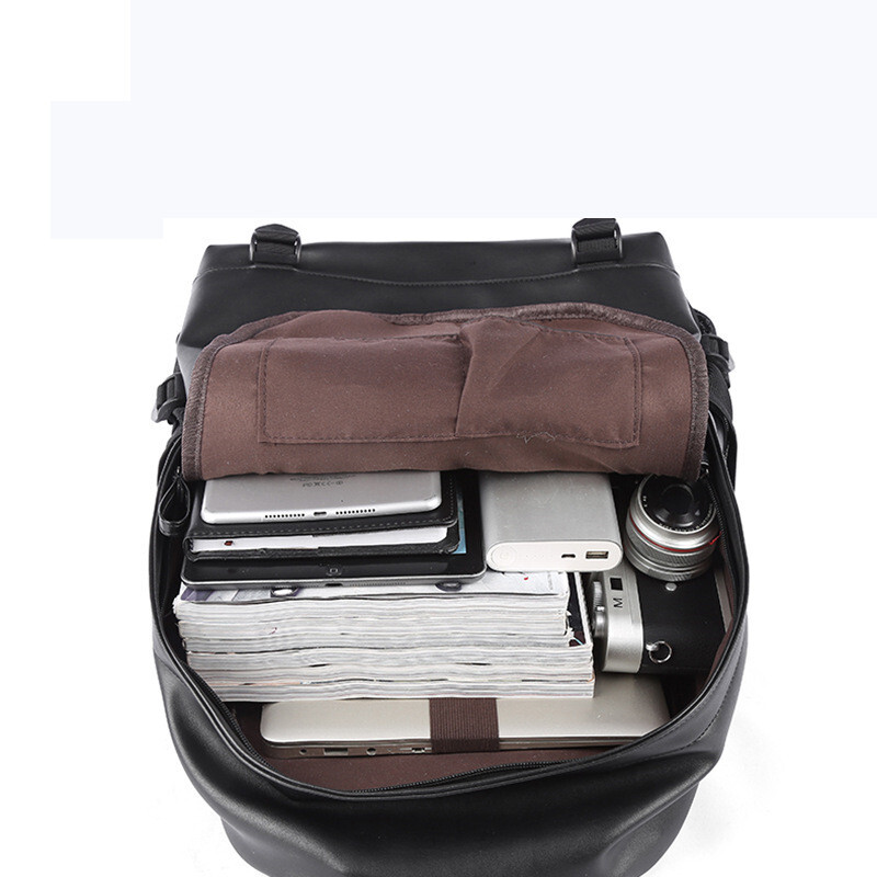 Vīriešu ādas mugursomas pretaizdzīšanas Bolsas Mochila liela skolas soma zēnam Ceļojumu soma Skolas mugursoma melna soma