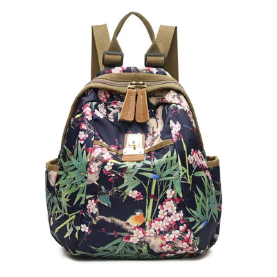 Rucsac de mare capacitate pentru femei, cu imprimeu multifuncțional, din pânză Oxford, pachet de umăr, geantă de călătorie pentru petrecerea timpului liber, ghiozdan din pânză pentru studenți