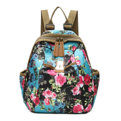 Rucsac de mare capacitate pentru femei, cu imprimeu multifuncțional, din pânză Oxford, pachet de umăr, geantă de călătorie pentru petrecerea timpului liber, ghiozdan din pânză pentru studenți