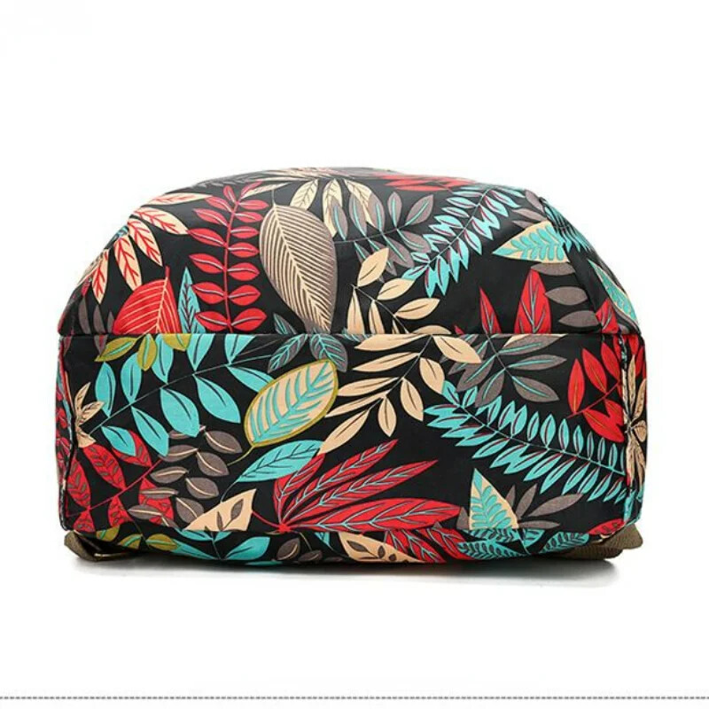 Rucsac de mare capacitate pentru femei, cu imprimeu multifuncțional, din pânză Oxford, pachet de umăr, geantă de călătorie pentru petrecerea timpului liber, ghiozdan din pânză pentru studenți