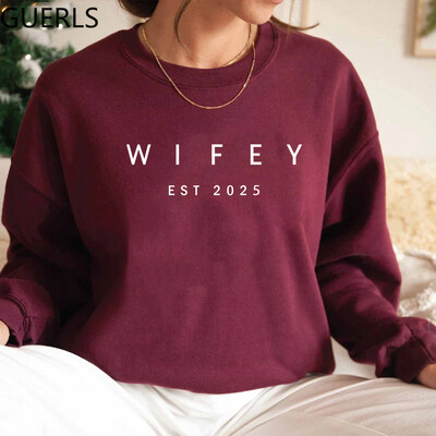 Hanorac personalizat Wifey Est 2025 Hanorac de logodnă