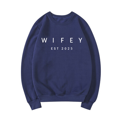 Hanorac personalizat Wifey Est 2025 Hanorac de logodnă