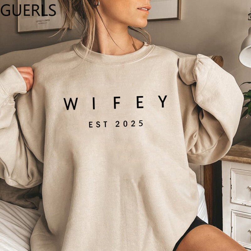 Hanorac personalizat Wifey Est 2025 Hanorac de logodnă