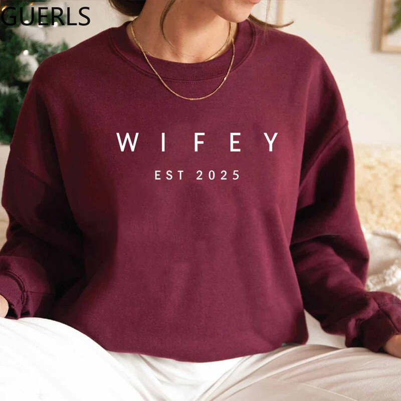 Hanorac personalizat Wifey Est 2025 Hanorac de logodnă