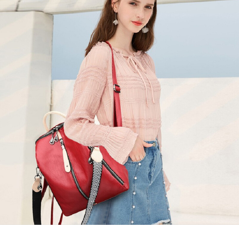 Ženski ruksak Modni dizajner Visokokvalitetna mekana koža Putne torbe velikog kapaciteta Školska torba Ženski ruksaci