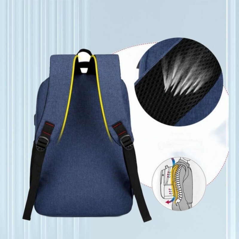 Vīriešu mugursoma Vienkārša un stilīga mugursoma, lielas ietilpības daudzfunkcionāla mugursoma studentu klēpjdatoram biznesa ceļojumiem.