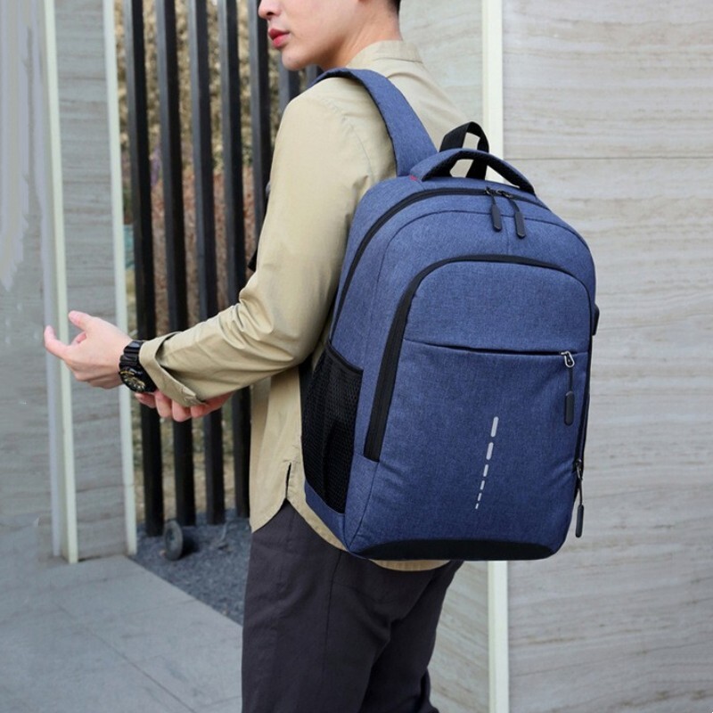 Vīriešu mugursoma Vienkārša un stilīga mugursoma, lielas ietilpības daudzfunkcionāla mugursoma studentu klēpjdatoram biznesa ceļojumiem.