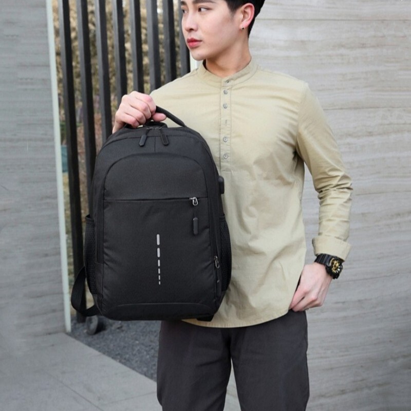 Vīriešu mugursoma Vienkārša un stilīga mugursoma, lielas ietilpības daudzfunkcionāla mugursoma studentu klēpjdatoram biznesa ceļojumiem.