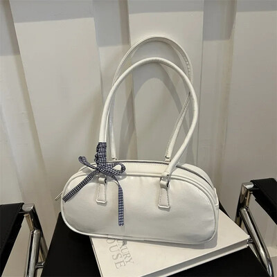 Geantă de argint de mare capacitate Geantă portabilă pentru pernă pentru femei Geantă de umăr perfectă pentru subrat Geanta de mână pentru femei Genți de transport Boston ocazionale