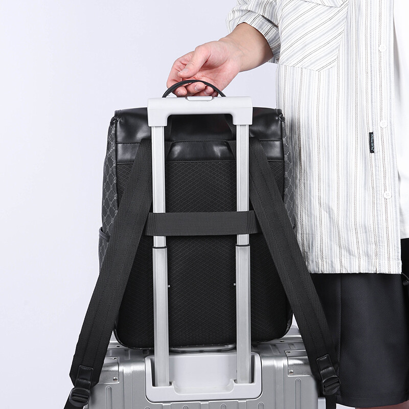 Luksusa vīriešu mugursoma Modes savārstījums kvalitātes portfelis mugursoma PU ādas klēpjdatoru mugursomas vīriešiem Pilsētas ceļojumu soma