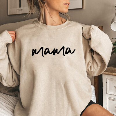 Mama Crewneck Džemperis Mama Džemperis Grūtniecība Atklāj Top Grūtnieces Paziņot Hoodie Dāvana mammai Sieviešu džemperi Puloveri