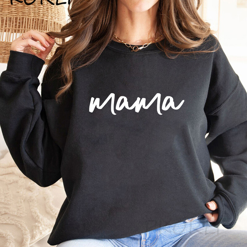 Mama Crewneck Hanorac Mama Pulover Pregnancy Reveal Top Insarcinata Anunta Hanorac Cadou pentru mama Femei Pulovere Pulovere
