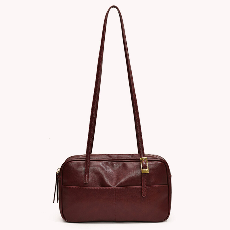 Geantă de umăr pentru femei Curea reglabilă Boston Tote Geantă din piele PU Multi-buzunare Geantă ghiozdan cu fermoar Geantă de călătorie de muncă