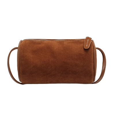 Genți de umăr Boston solide de modă, piele de căprioară artificială, simple, de înaltă calitate, compacte, versatile, genți crossbody pentru femei, 2024, ocazional, la reducere