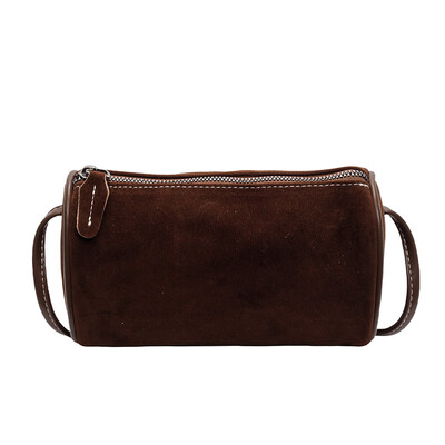 Genți de umăr Boston solide de modă, piele de căprioară artificială, simple, de înaltă calitate, compacte, versatile, genți crossbody pentru femei, 2024, ocazional, la reducere