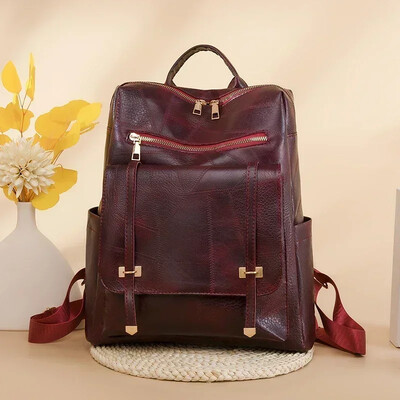 Rucsacuri antifurt pentru femei Rucsacuri din piele de înaltă calitate, genți de umăr vintage pentru femei, mochile de călătorie pentru femei, genți de școală pentru fete